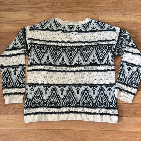 Sundance | Brixen Knit Sweater | Cream & Black | size M - Picture 5 of 6